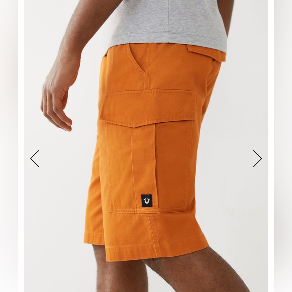 Men’s True Religion Cargo Shorts Size: 38 Waist / Color: Autumn Maple (Orange)